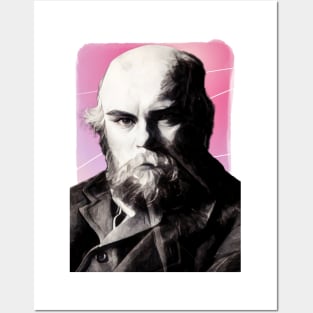 French Poet Paul Verlaine illustration Posters and Art